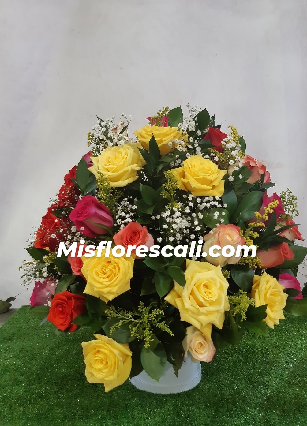 Arreglo Floral Con Rosas Amarillas Ref #81 | Mis Flores Cali