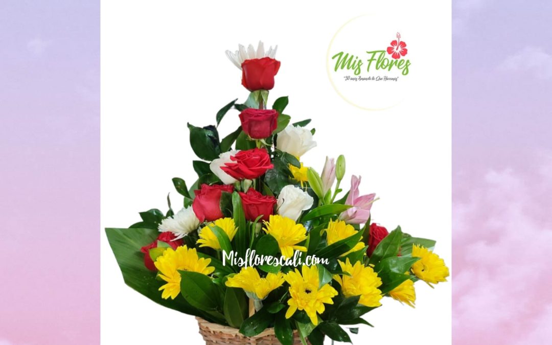 Arreglo Floral Con Rosas y Gerberas Ref #79