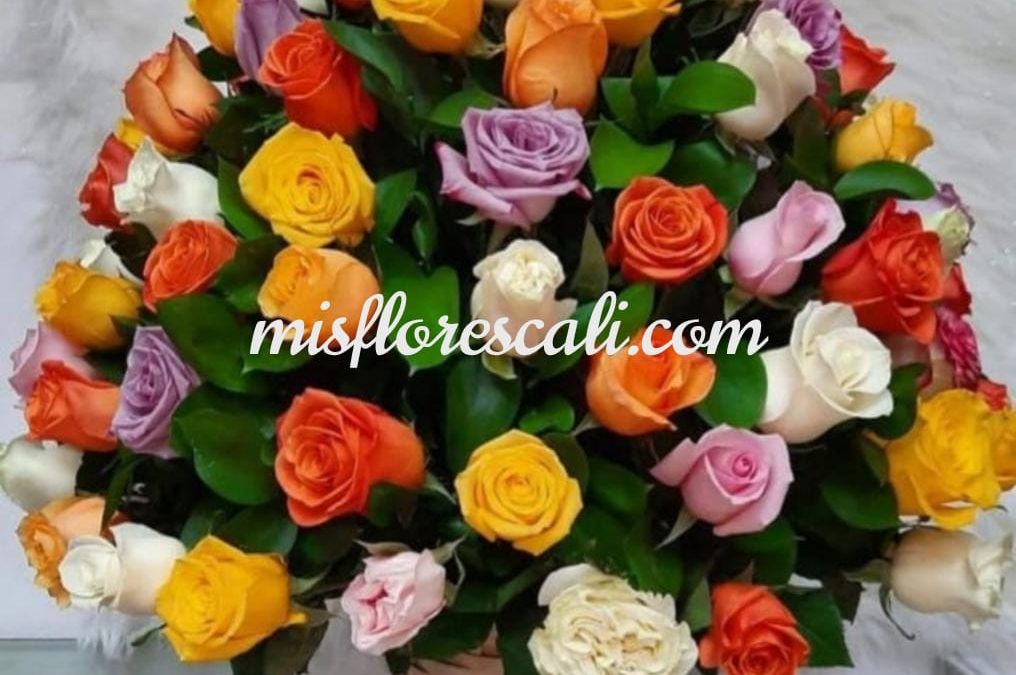 Arreglo Rosas De Colores  Ref #214