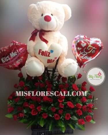 Arreglo Floral Peluche Ref #395 | Mis Flores Cali