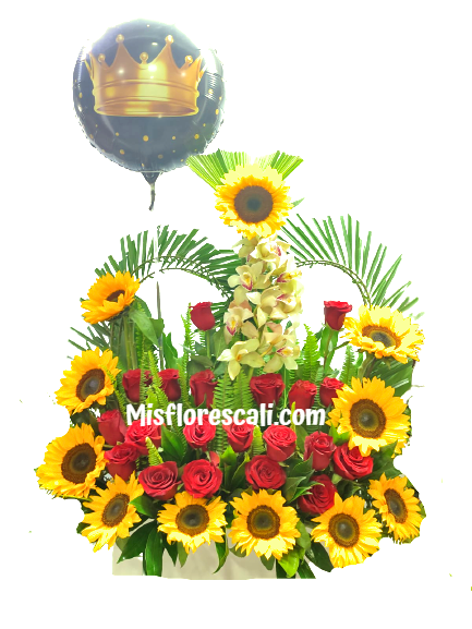 arreglo floral girasol Ref #637 | Mis Flores Cali